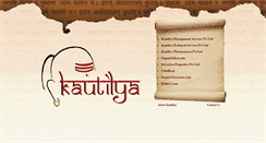 Desktop Screenshot of groupkautilya.com